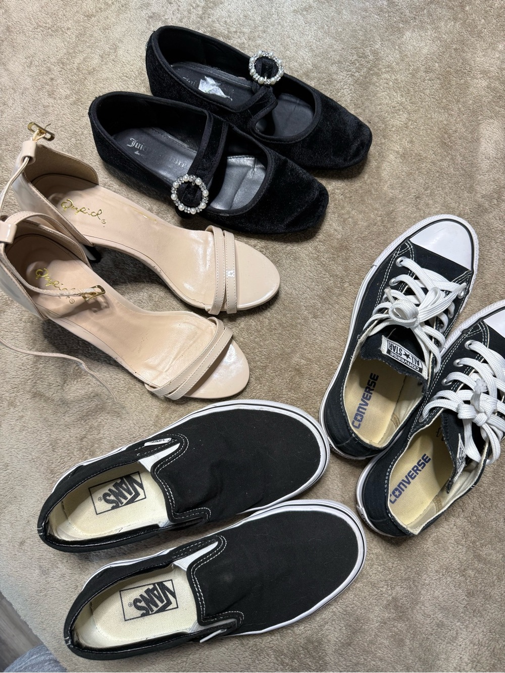 Women's Shoe Bundle - Vans, Converse, Juicy Couture, Qupid